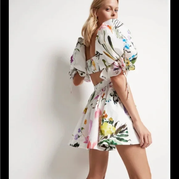 AJE drift puff sleeve mini dress